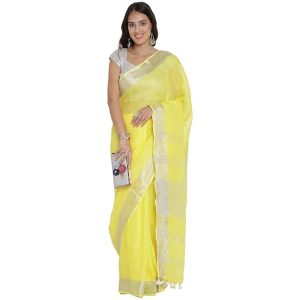 Linen Sari With Boader Saree